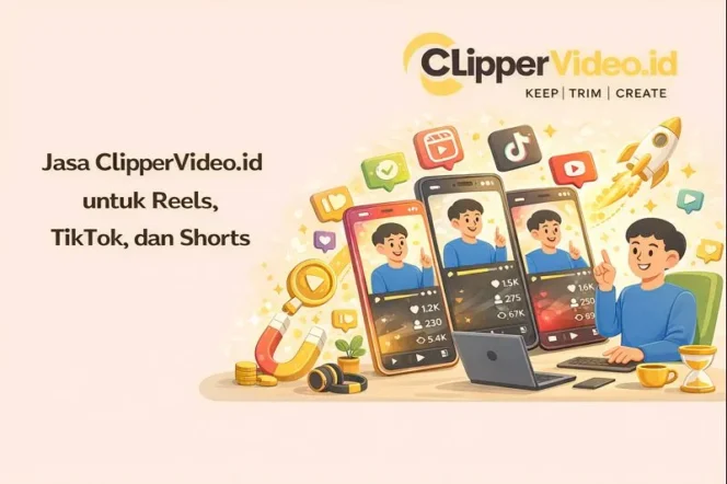 
 Jasa ClipperVideo.id untuk Reels, TikTok, dan Shorts