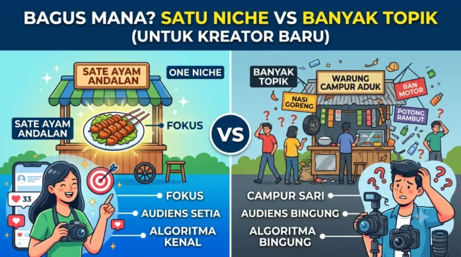 
 Bagus Mana Satu Niche atau Banyak Untuk Akun Kreator Baru